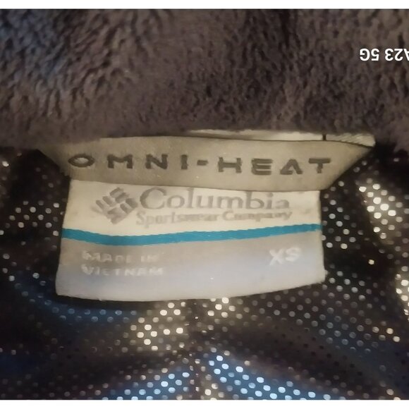 Columbia Womens Omni-Heat Hooded Puffer Coat XS Purple Polyester Cozycore - Picture 4 of 7